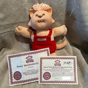 Cabbage Patch Kids Coleco 1985 Koosa Pink Cat Kitty Doll w/ Original Clothes